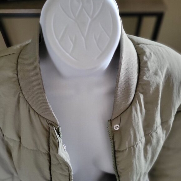CISONO Quilted Bomber  Sage Green Puffer Jack Women's  Jacket -US S - Picture 7 of 12